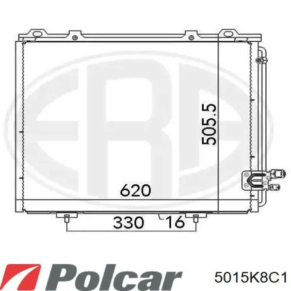 5015K8C1 Polcar радіатор кондиціонера