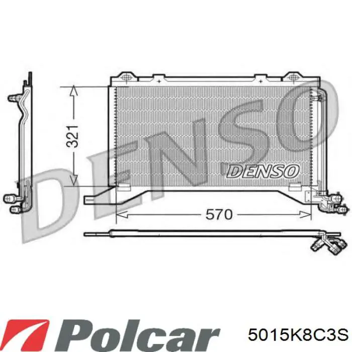5015K8C3S Polcar радіатор кондиціонера
