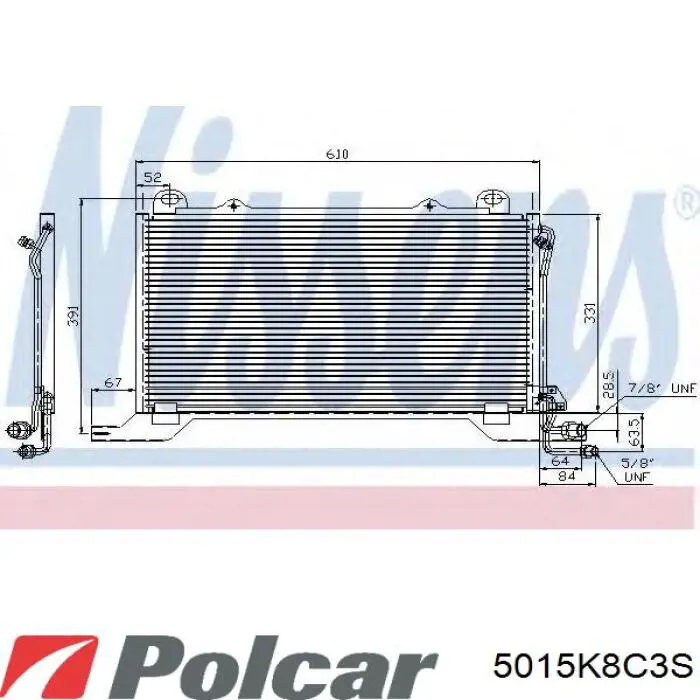 Конденсатор кондиціонера Polcar 5015K8C3S ціна, від 68.54 USD