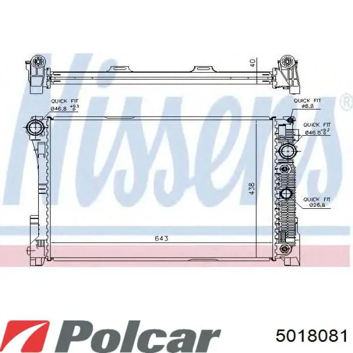 Радіатор 5018081 Polcar
