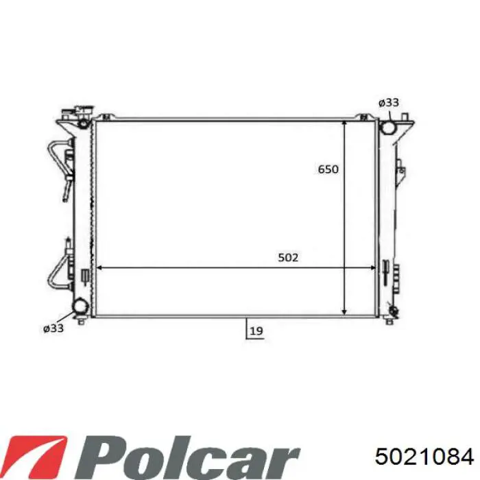 Радіатор основний Polcar 5021084 ціна, від 123.33 USD