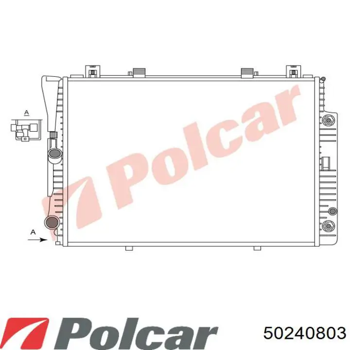 Радіатор охолодження двигуна 50240803 Polcar