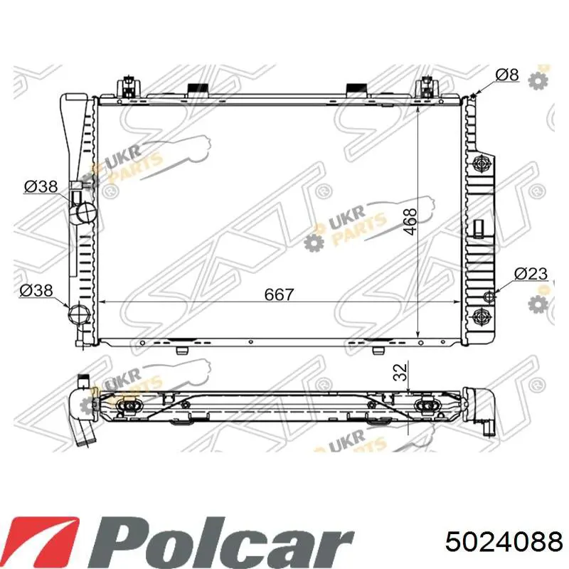 Радіатор 5024088 Polcar