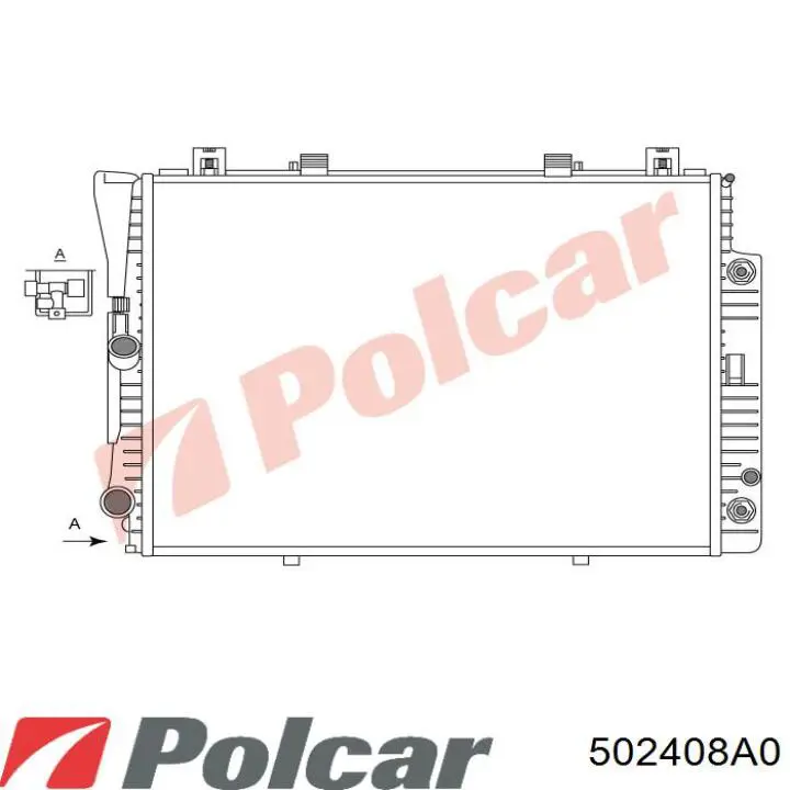 Радіатор 502408A0 Polcar