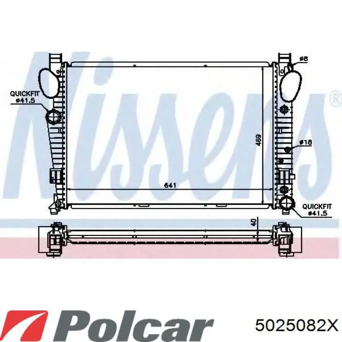 5025082X Polcar радіатор охолодження двигуна