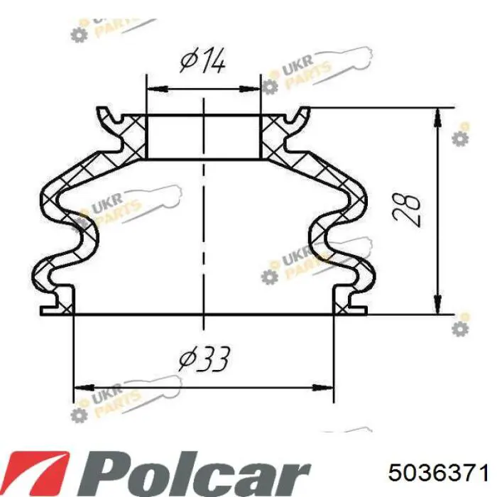 Купити 5036371 Polcar Важіль передньої підвіски верхній, лівий