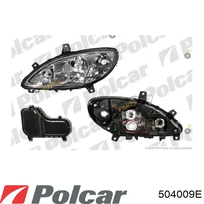 Основна фара в зборі ліва Polcar 504009E ціна, від 84.65 USD