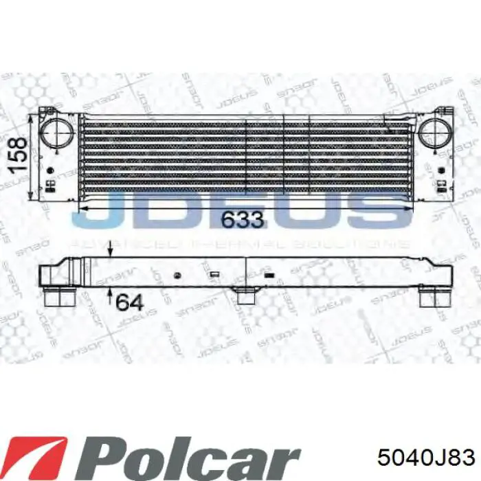 5040J83 Polcar радіатор интеркуллера