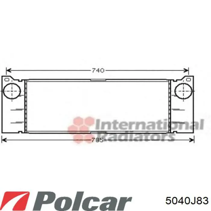 5040J83 Polcar Охолоджувач наддувочного повітря