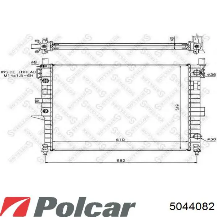 5044082 Polcar Радіатор охолодження двигуна