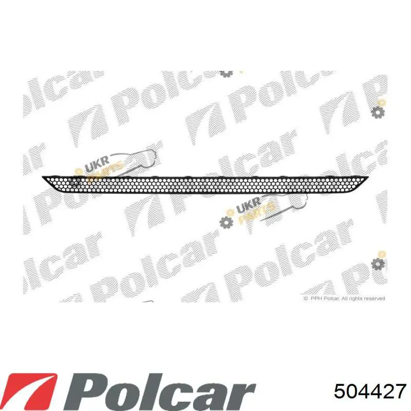504427 Polcar Решітка переднього бампера, центральна
