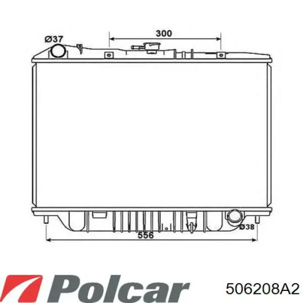 Купити 506208A2 Polcar Радіатор двигуна
