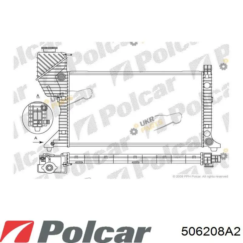Радіатор основний Polcar 506208A2 ціна, від 95.78 USD