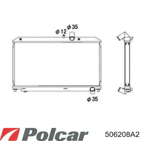 Радіатор 506208A2 Polcar