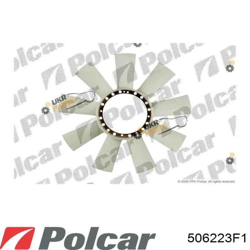 506223F1 Polcar Вентилятор / крильчатка радіатора охолодження