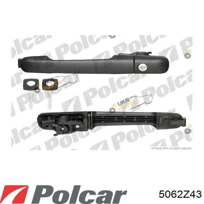 Купити 5062Z43 Polcar Ручка передньої двері зовнішня