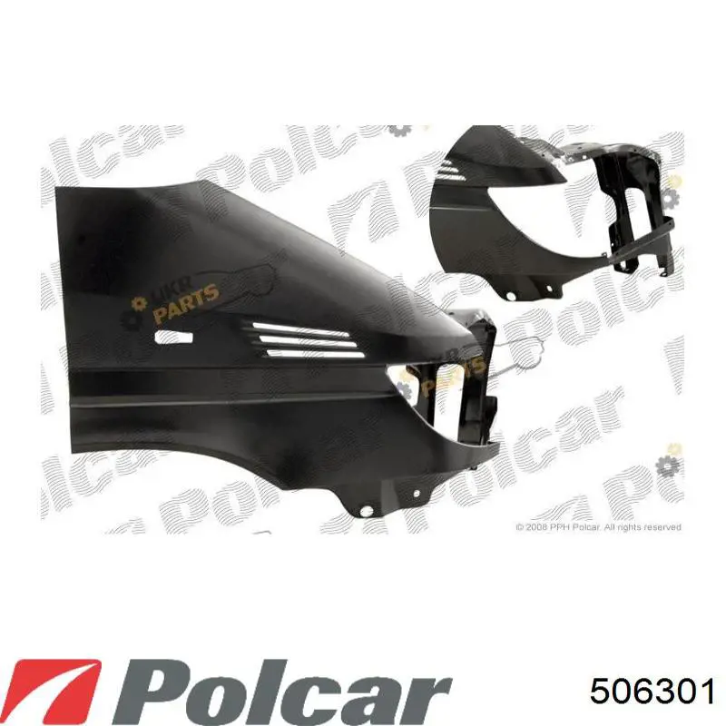 Ліве переднє крило Polcar 506301 ціна, від 120.40 USD