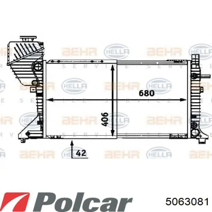 5063081 Polcar Радіатор охолодження двигуна