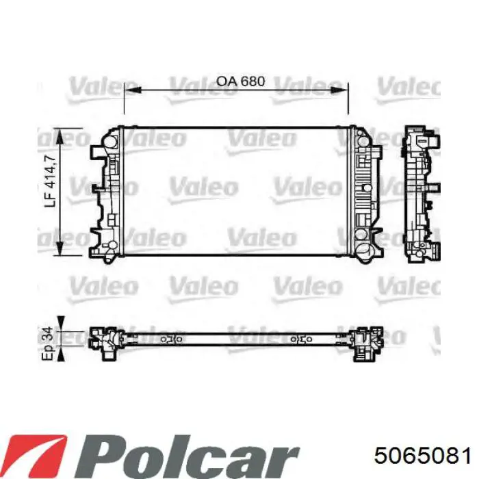 Радіатор основний Koyorad PL412670 ціна, від 114.83 USD