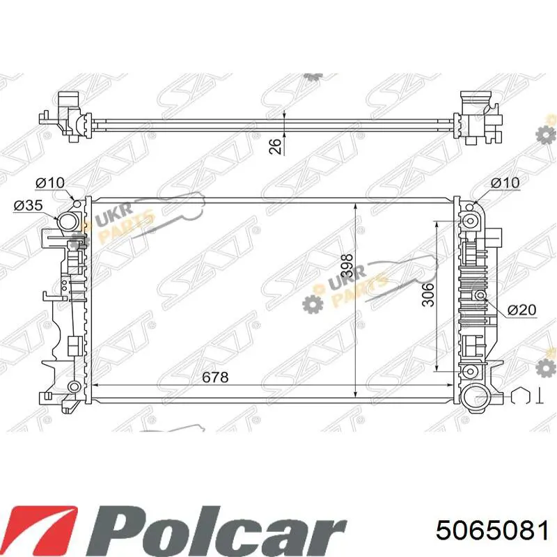 Купити PL412670 Koyorad Радіатор двигуна