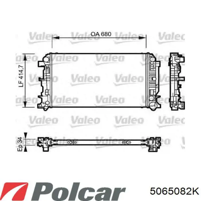 Радіатор 5065082K Polcar