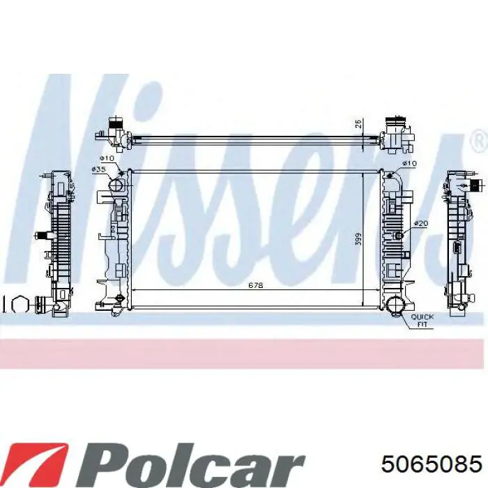 5065085 Polcar радіатор охолодження двигуна