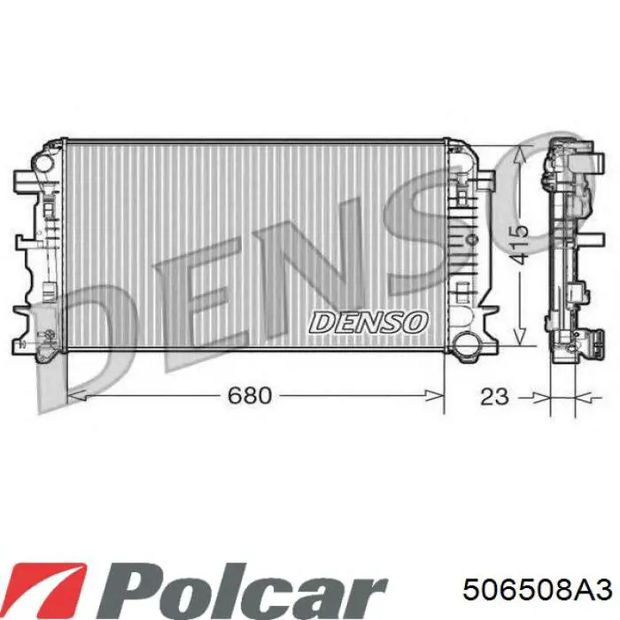 Купити 506508A3 Polcar Радіатор двигуна