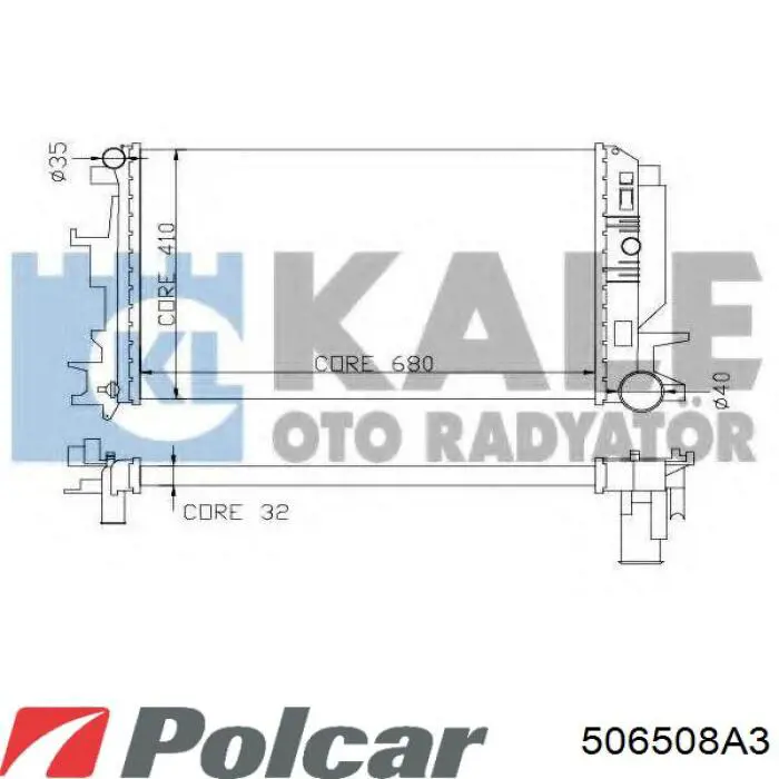 506508A3 Polcar Радіатор охолодження двигуна