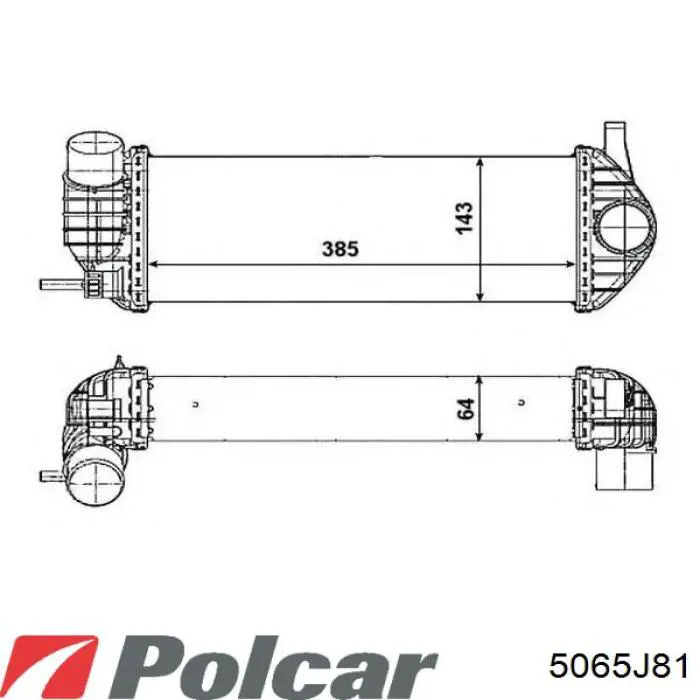 5065J81 Polcar Охолоджувач наддувочного повітря