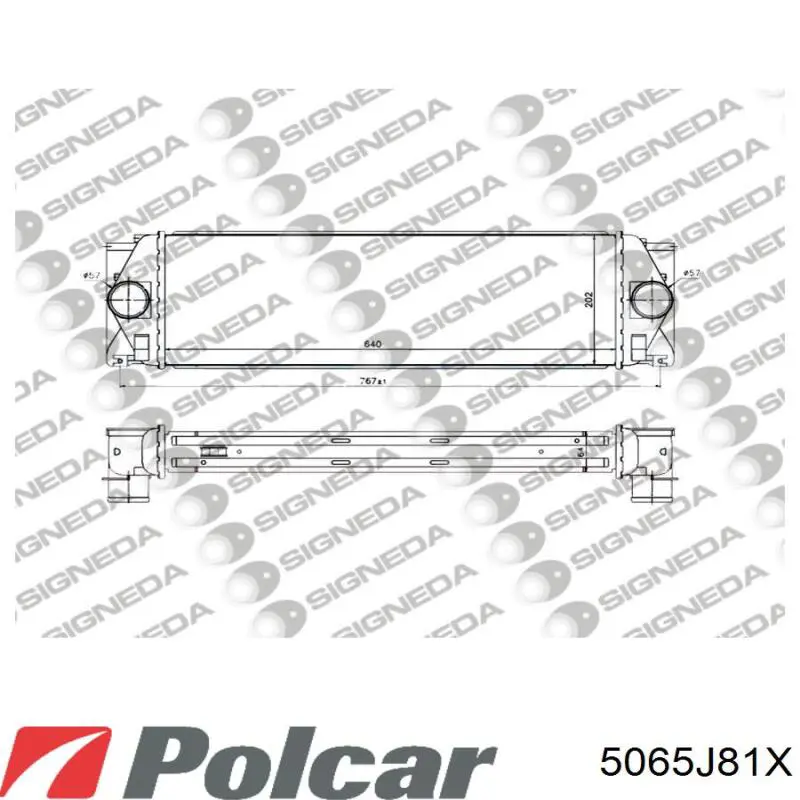 5065J81X Polcar радіатор интеркуллера