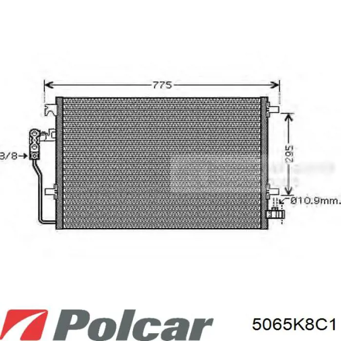 5065K8C1 Polcar радіатор кондиціонера