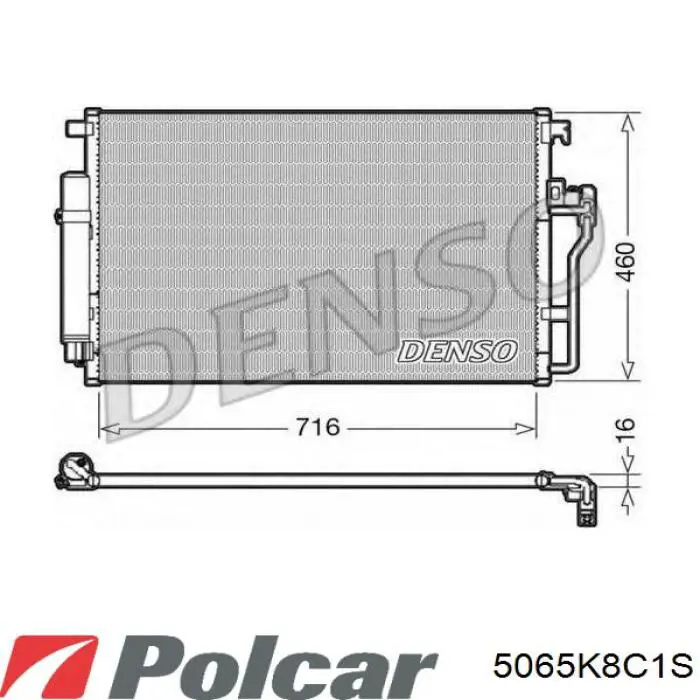 5065K8C1S Polcar радіатор кондиціонера