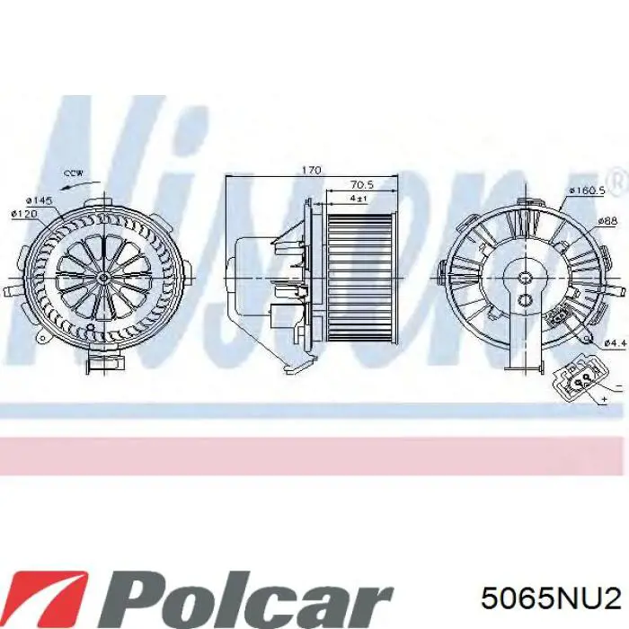 Вентилятора пічки 5065NU2 Polcar