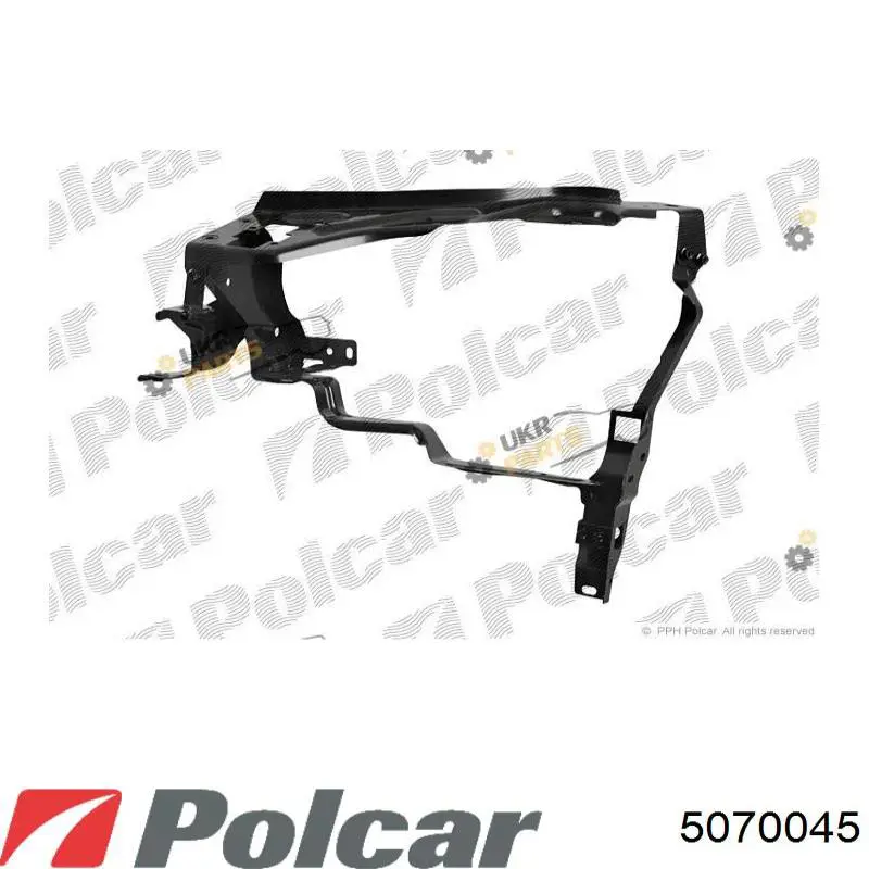 5070045 Polcar супорт радіатора лівий/монтажна панель кріплення фар