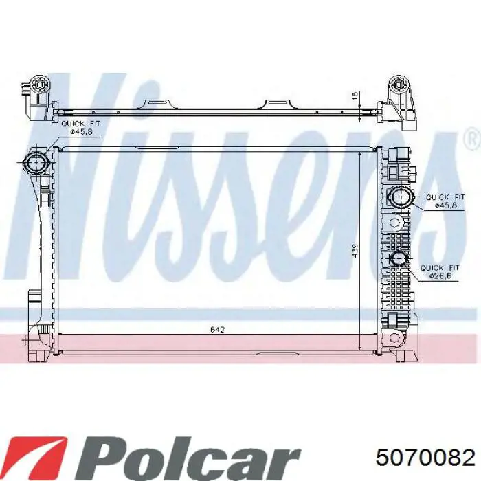5070082 Polcar радіатор охолодження двигуна