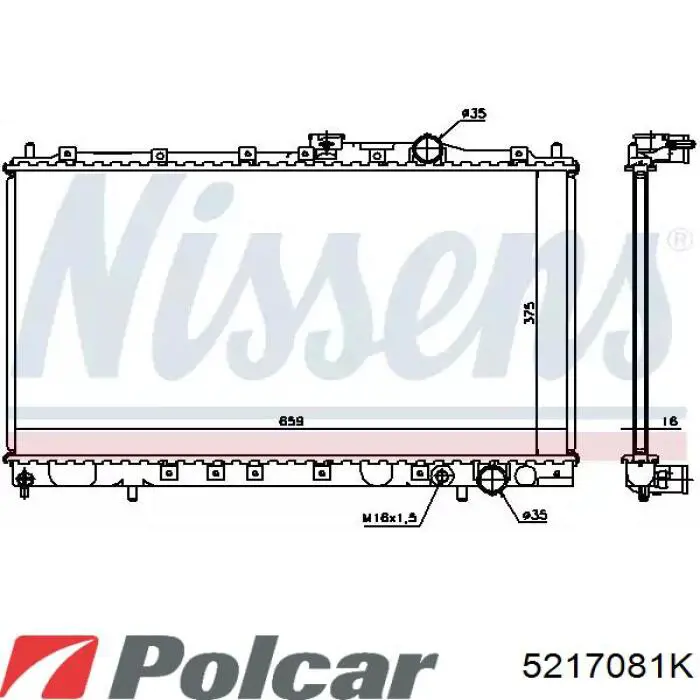 Радіатор 5221086 Polcar