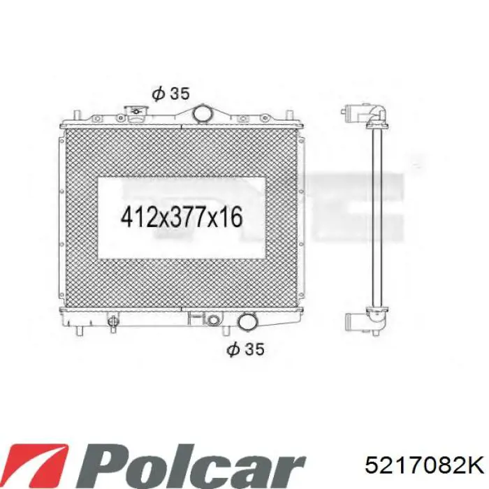 5217082K Polcar радіатор охолодження двигуна
