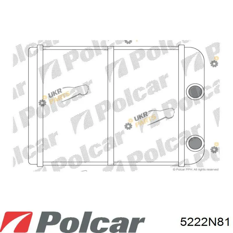 Радіатор пічки (обігрівача) Polcar 5222N81 ціна, від 29.31 USD