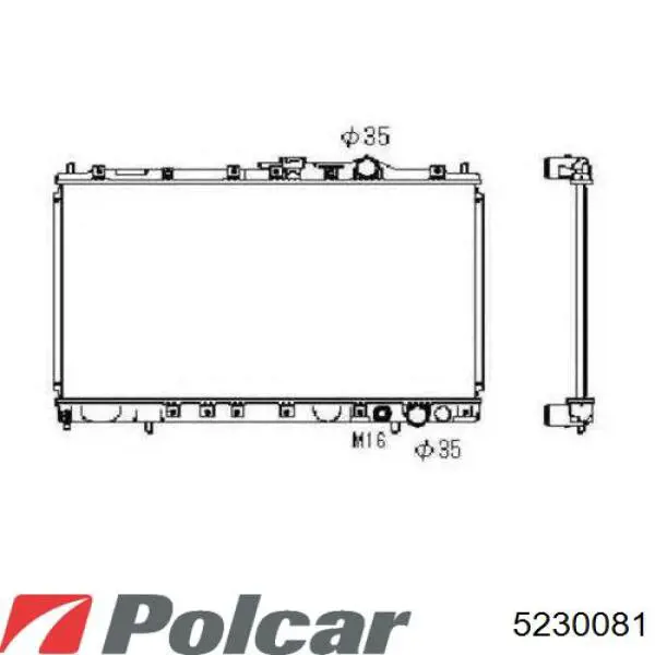 Купити 5230081 Polcar Радіатор двигуна