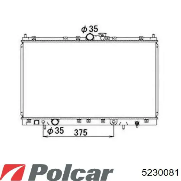 Радіатор 5230081 Polcar