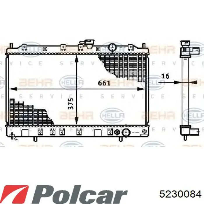 Радіатор 5230084 Polcar