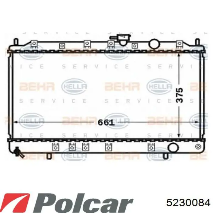 5230084 Polcar Радіатор охолодження двигуна