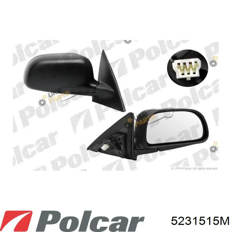 Дзеркало заднього виду, ліве на Mitsubishi Colt V CJA
