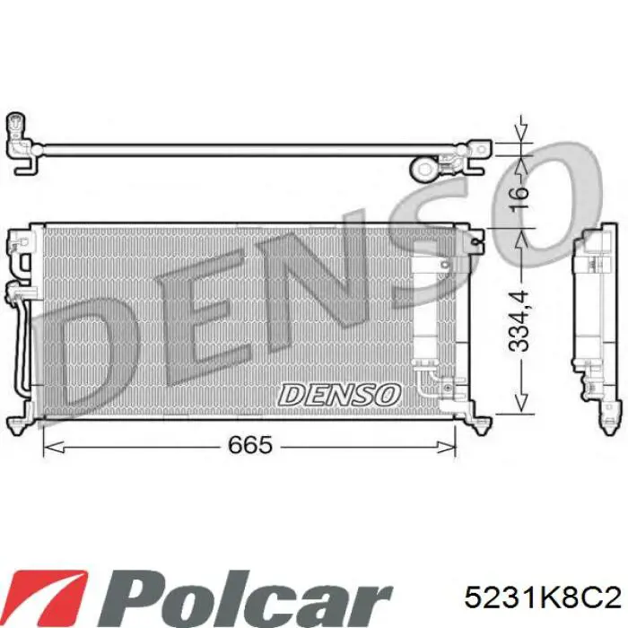 Конденсатор кондиціонера Mitsubishi Lancer VI седан (CJ, CP) (1995 - 2003) ціна, від 55.74 USD