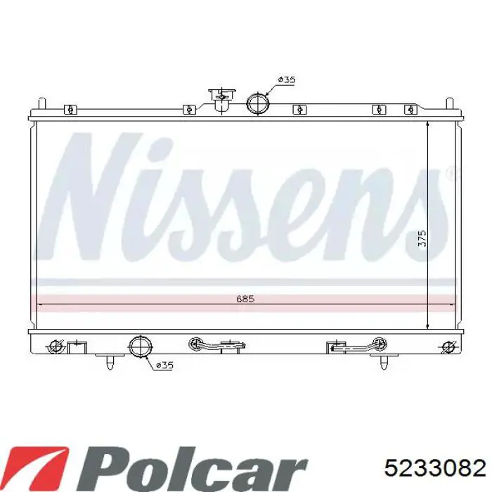 Купити 5233082 Polcar Радіатор двигуна