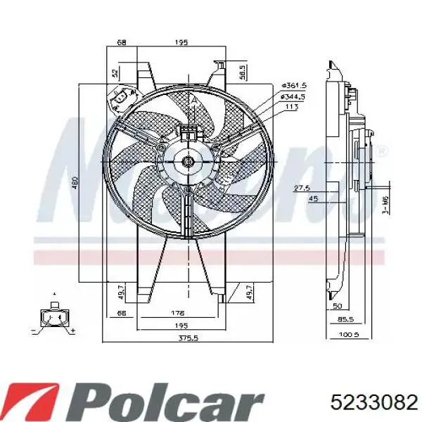 Радіатор 5233082 Polcar