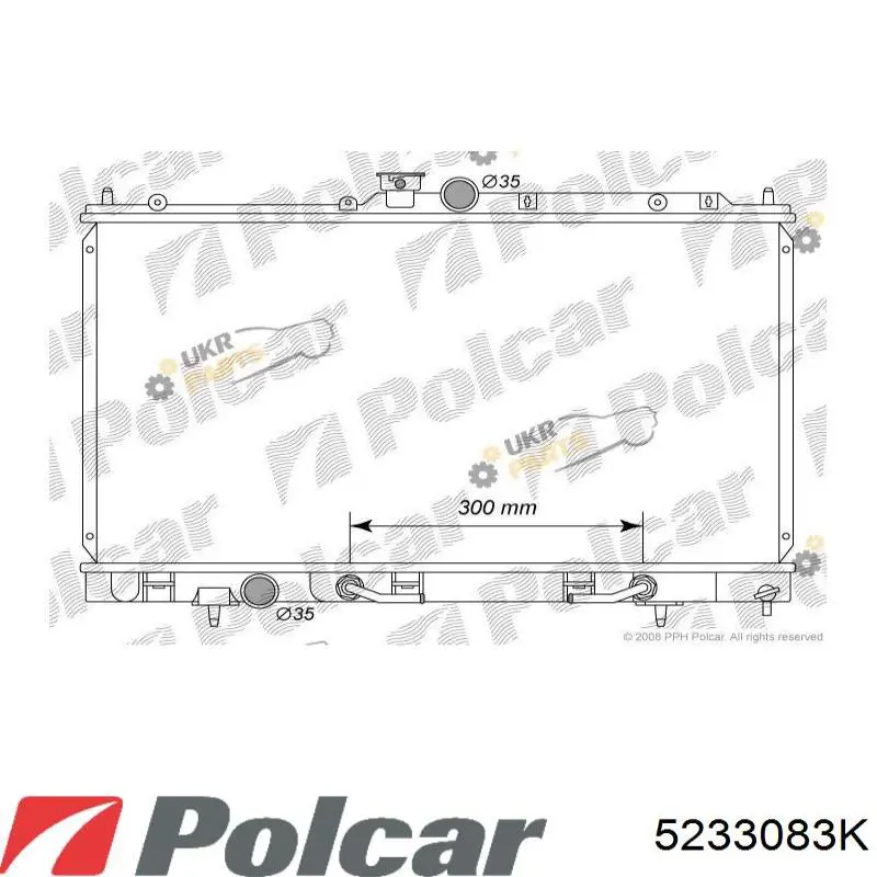 5233083K Polcar Радіатор охолодження двигуна