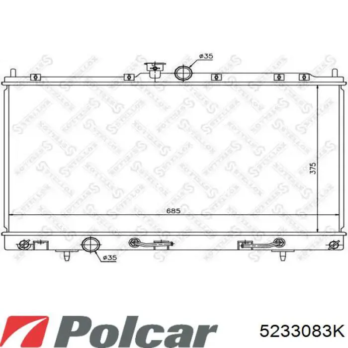 Купити 5233083K Polcar Радіатор двигуна