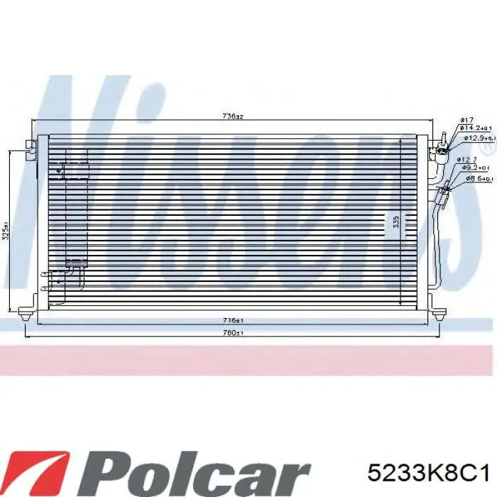 Конденсатор кондиціонера Polcar 5233K8C1 ціна, від 63.34 USD
