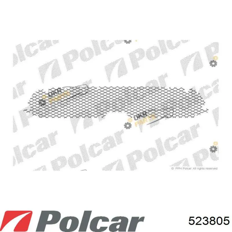 523805 Polcar Решітка переднього бампера, верхня